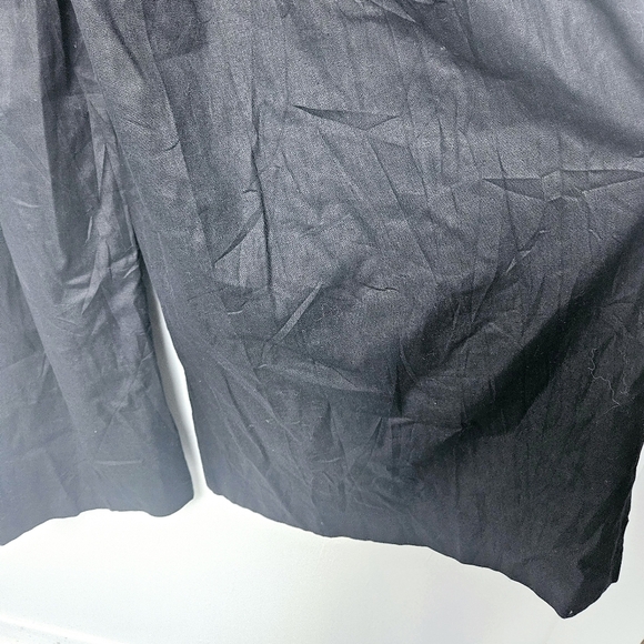 Banana Republic Lenin Blend Black Ultra Wide Lina Palazzo Pants Pocket Sz 8 New - Picture 9 of 16